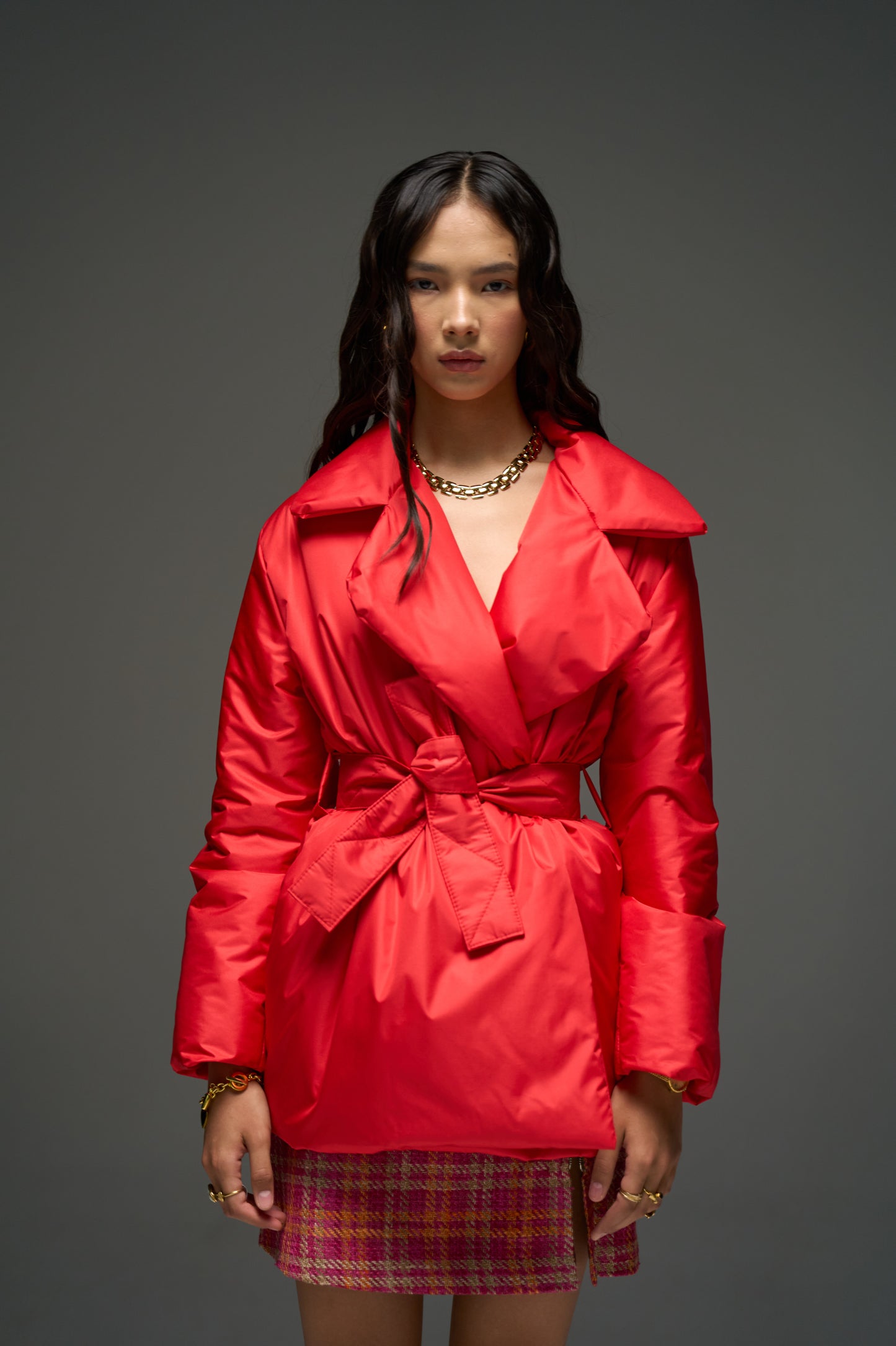 ELLE coat short in red