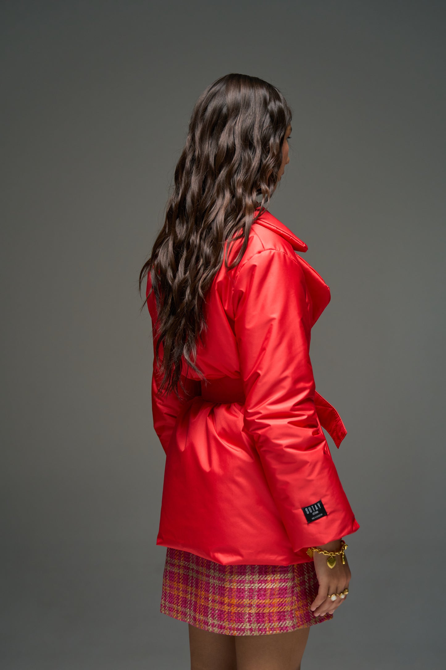 ELLE coat short in red