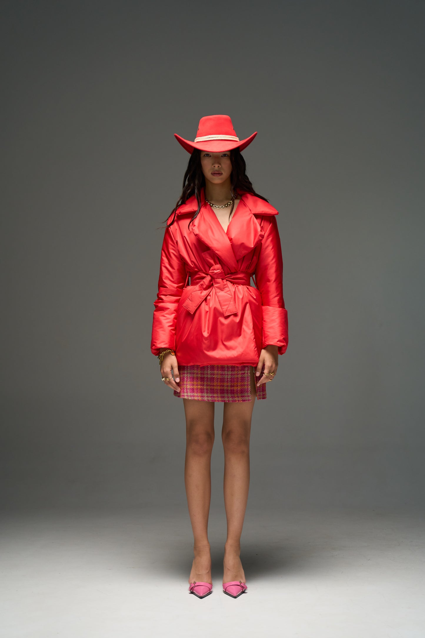 ELLE coat short in red