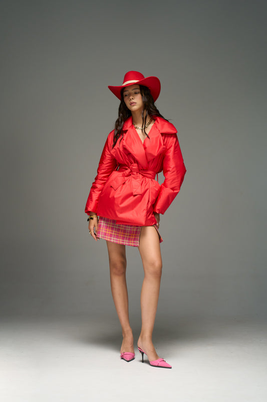 ELLE coat short in red