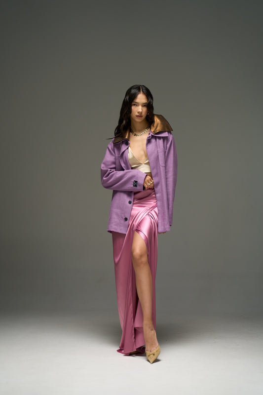 Silk wrap skirt