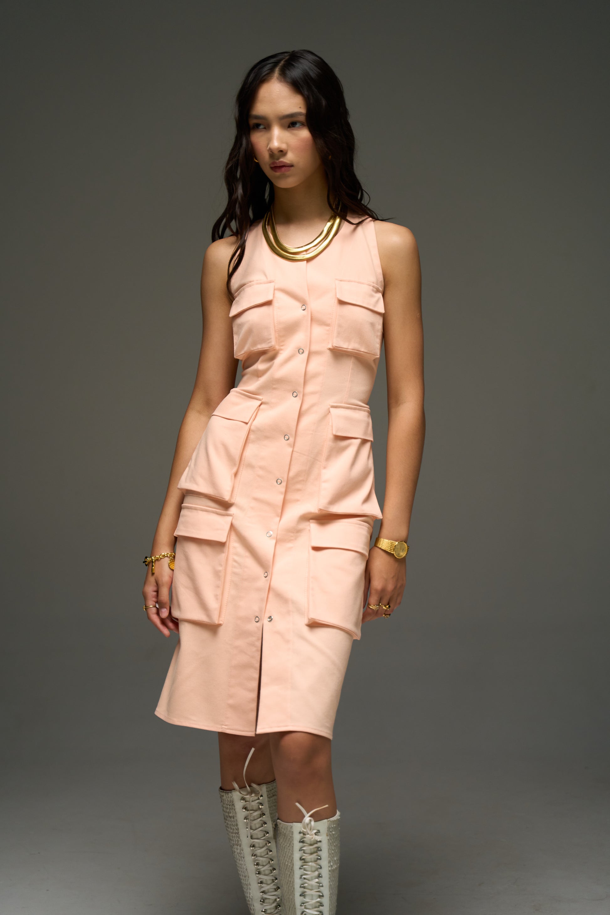 Multi-pocket cargo dress – SUTAY Multi-pocket cargo dress – SUTAY