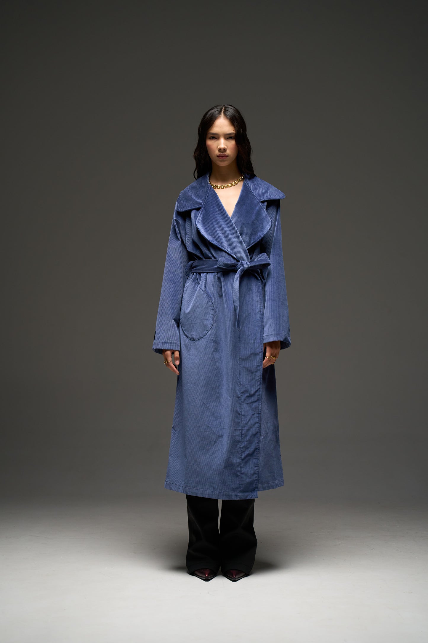 NAU trench coat in blue