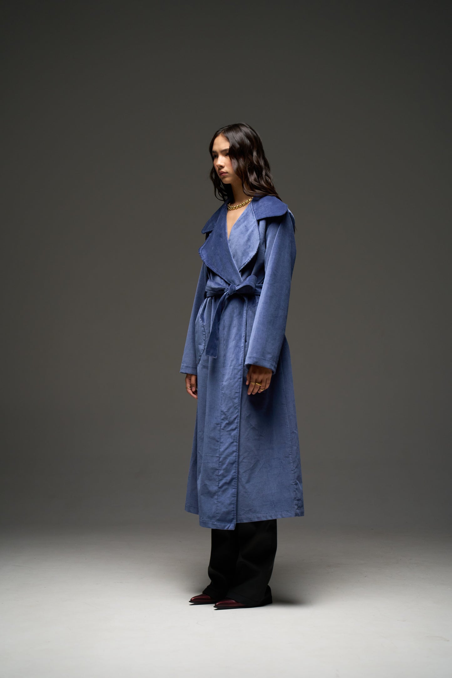 NAU trench coat in blue