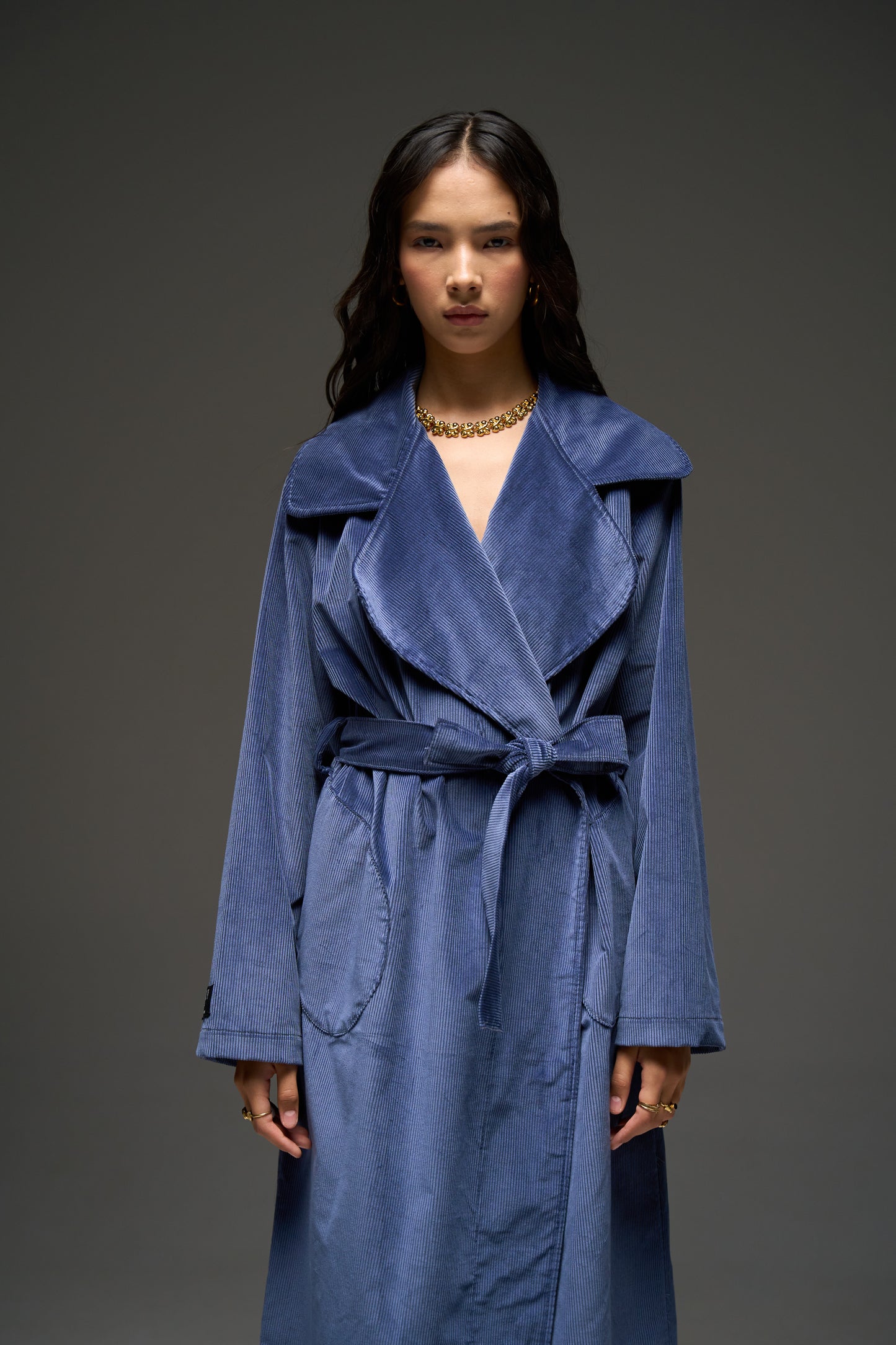 NAU trench coat in blue