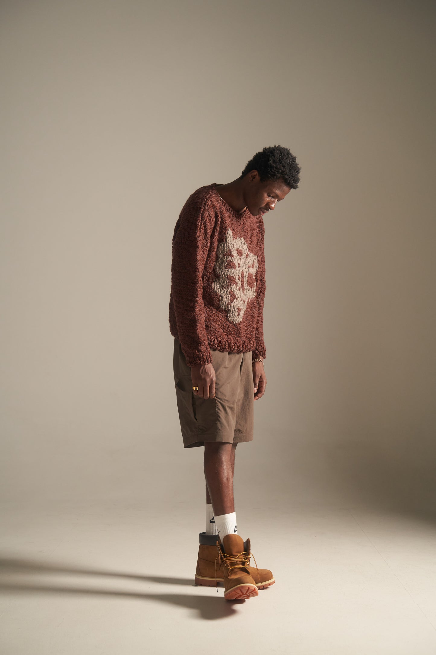 Lion Head Pullover in brown