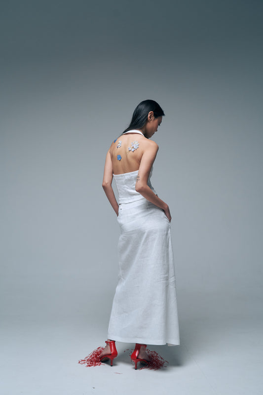 061 Skirt maxi white