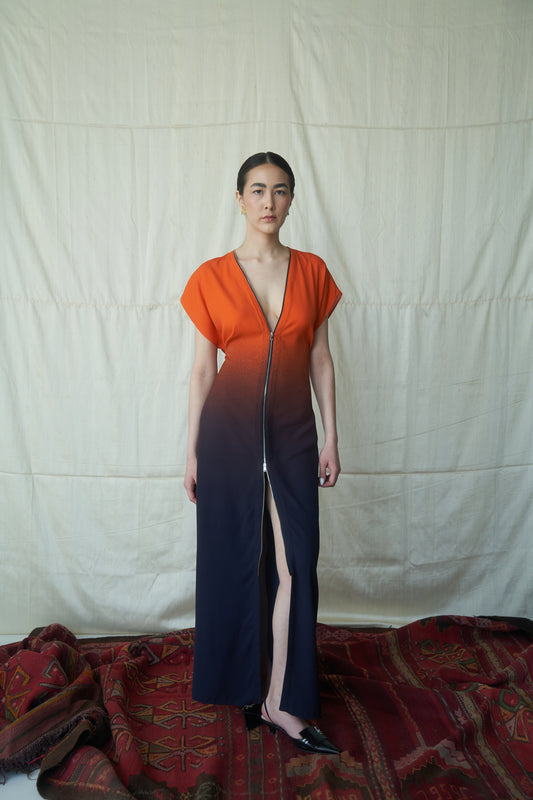 Gradient Zip Dress