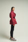 ELLE coat short in bordo