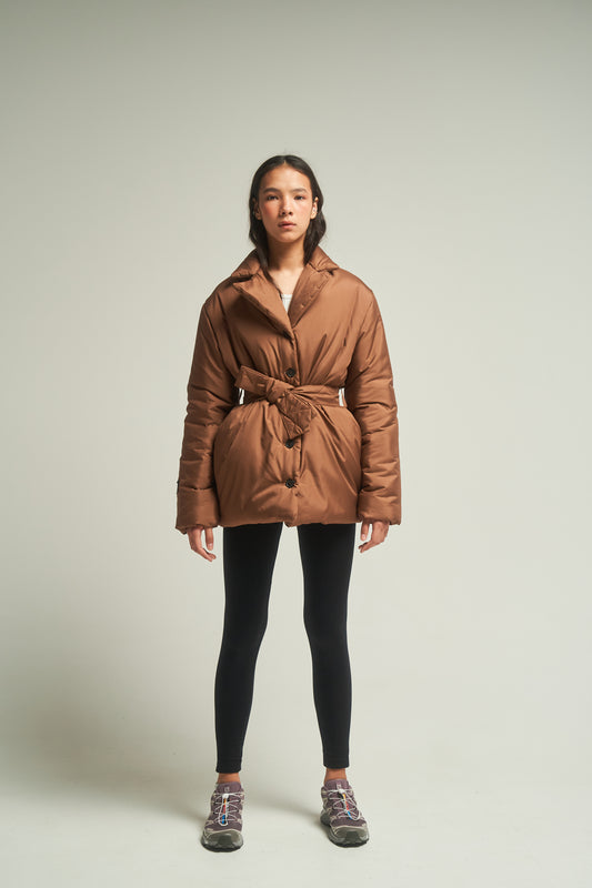GAU coat short in caramel