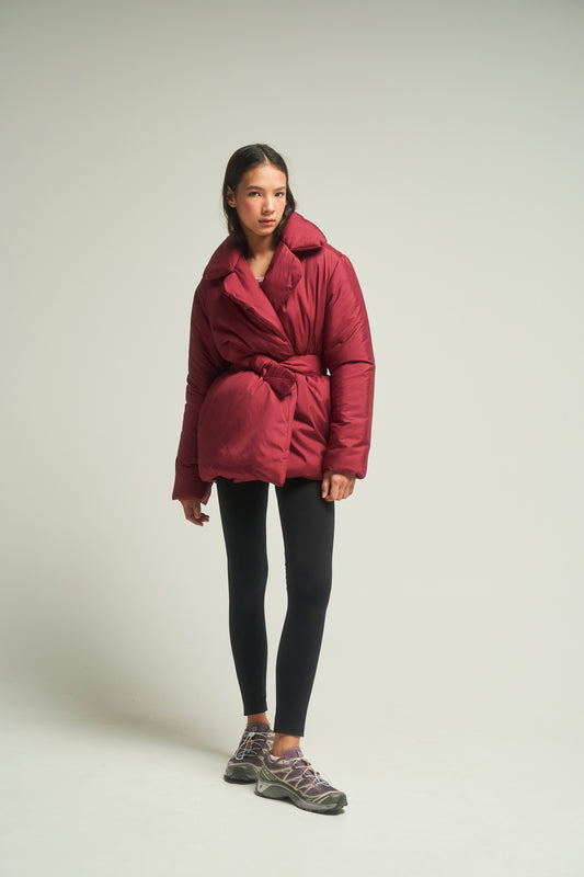 ELLE coat short in bordo