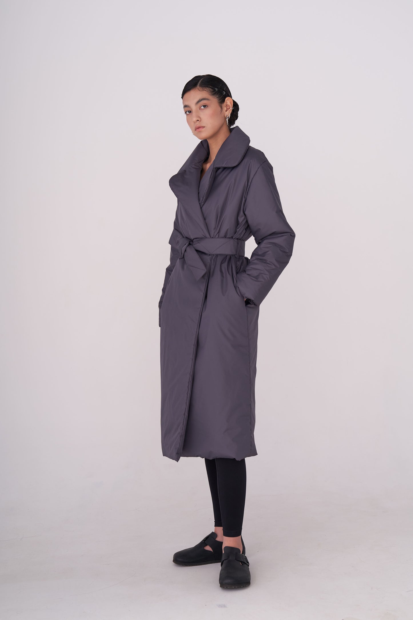 ELLE coat long in fume