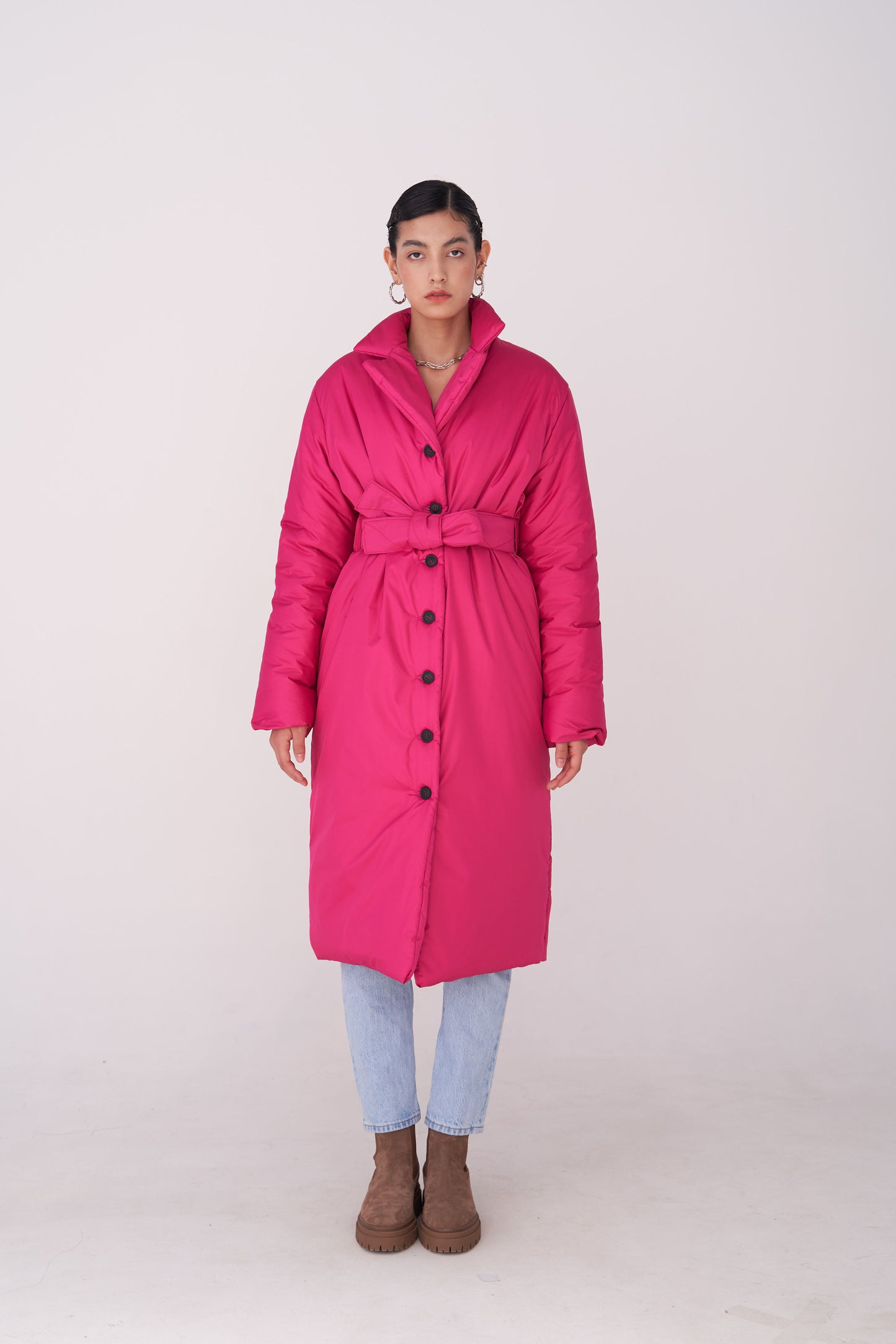 GAU coat long in fuchsia