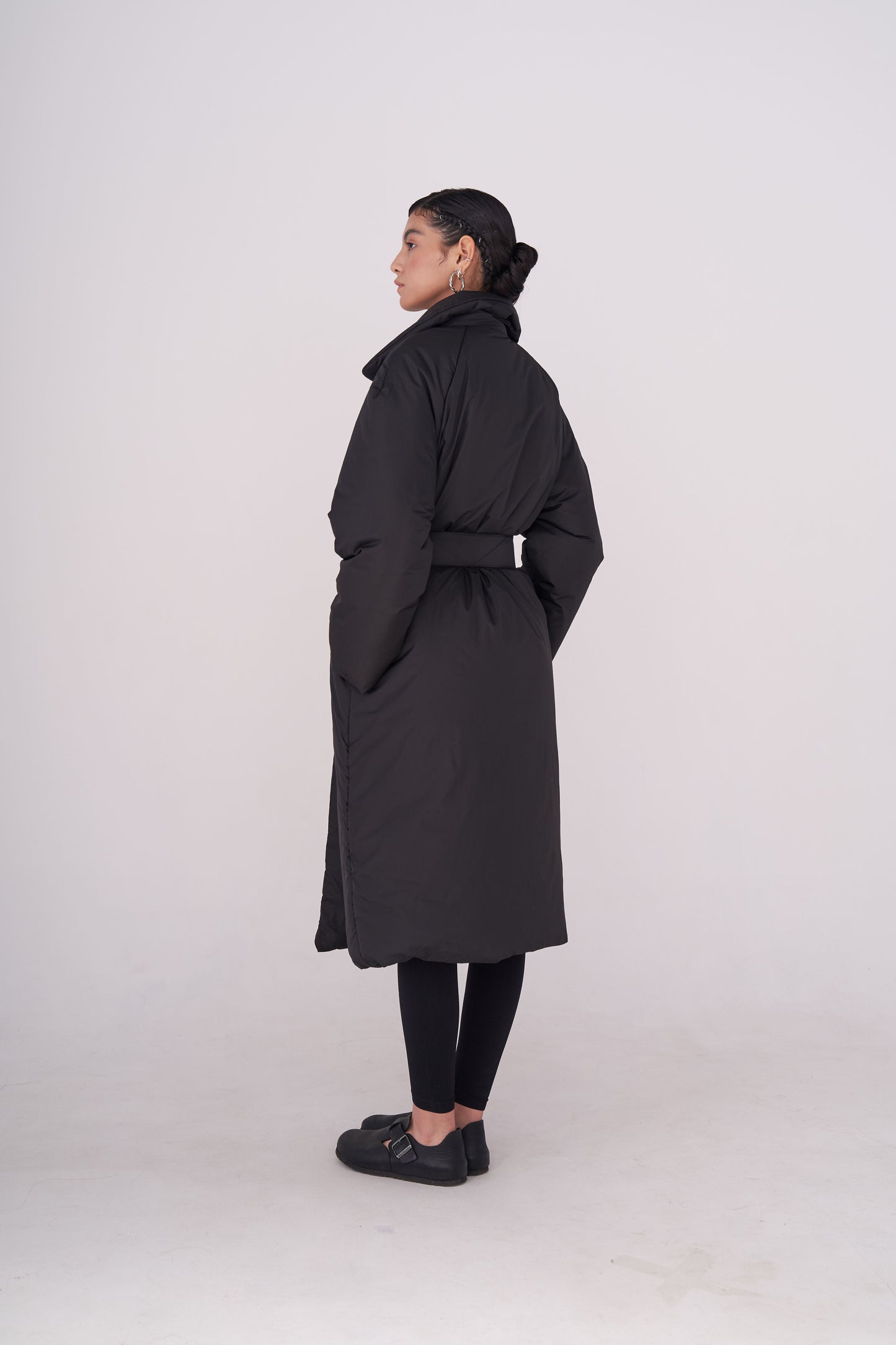 ELLE coat long in black