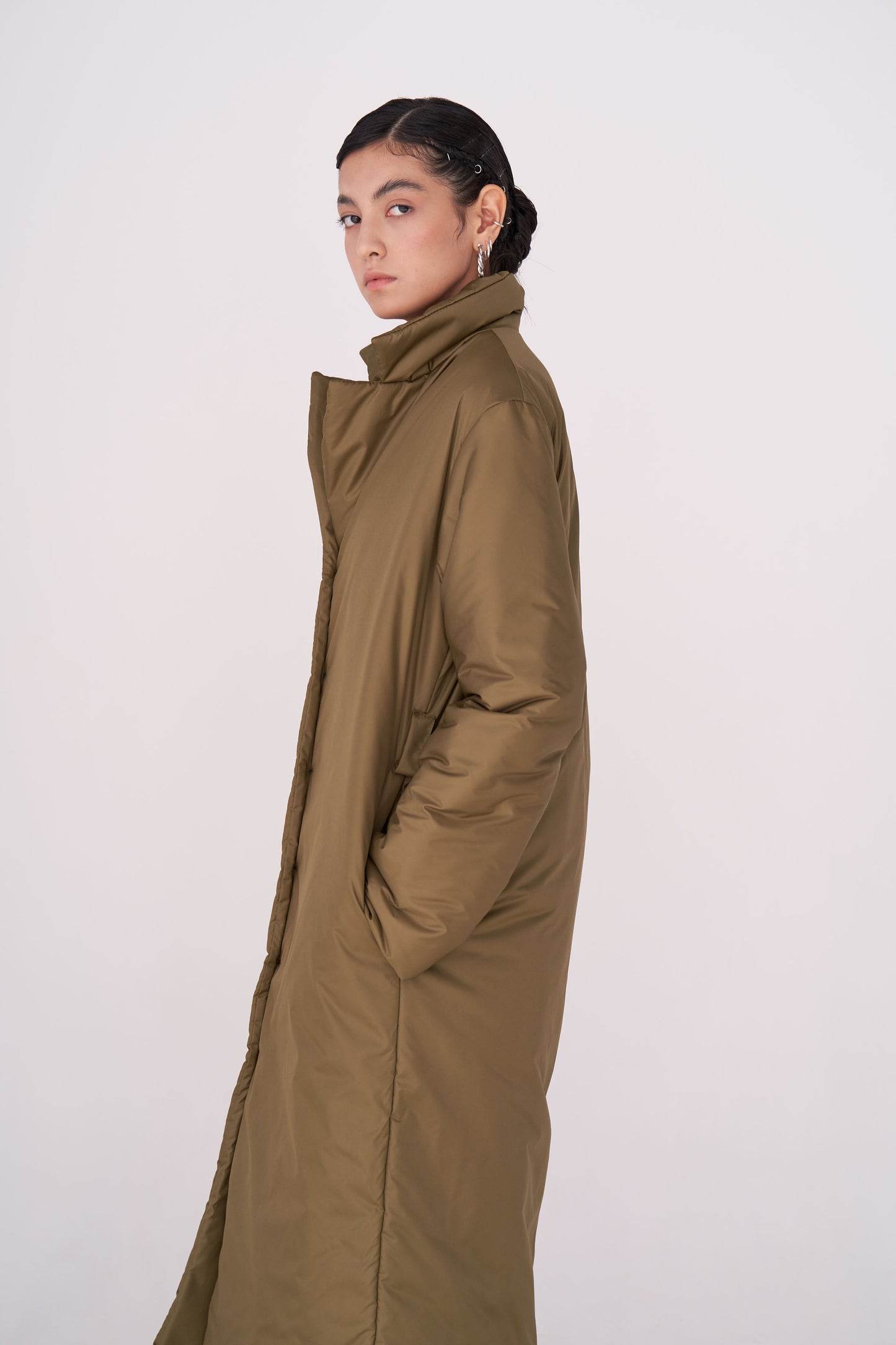 GAU coat long in khaki