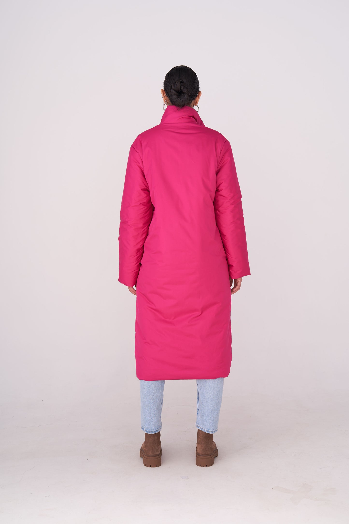 GAU coat long in fuchsia