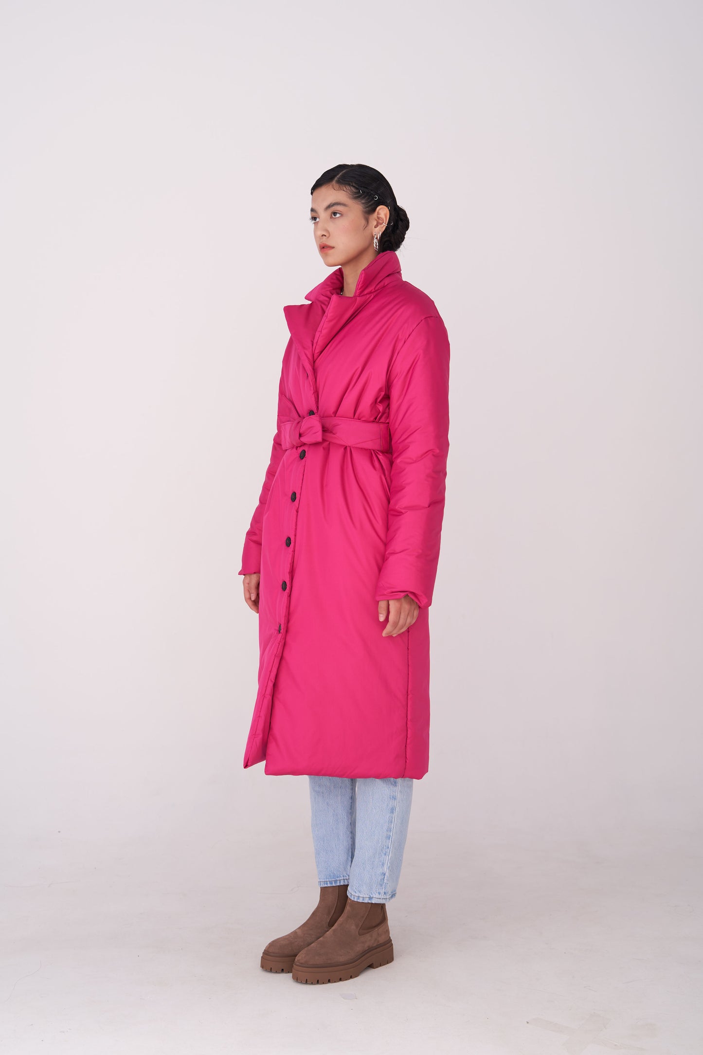 GAU coat long in fuchsia