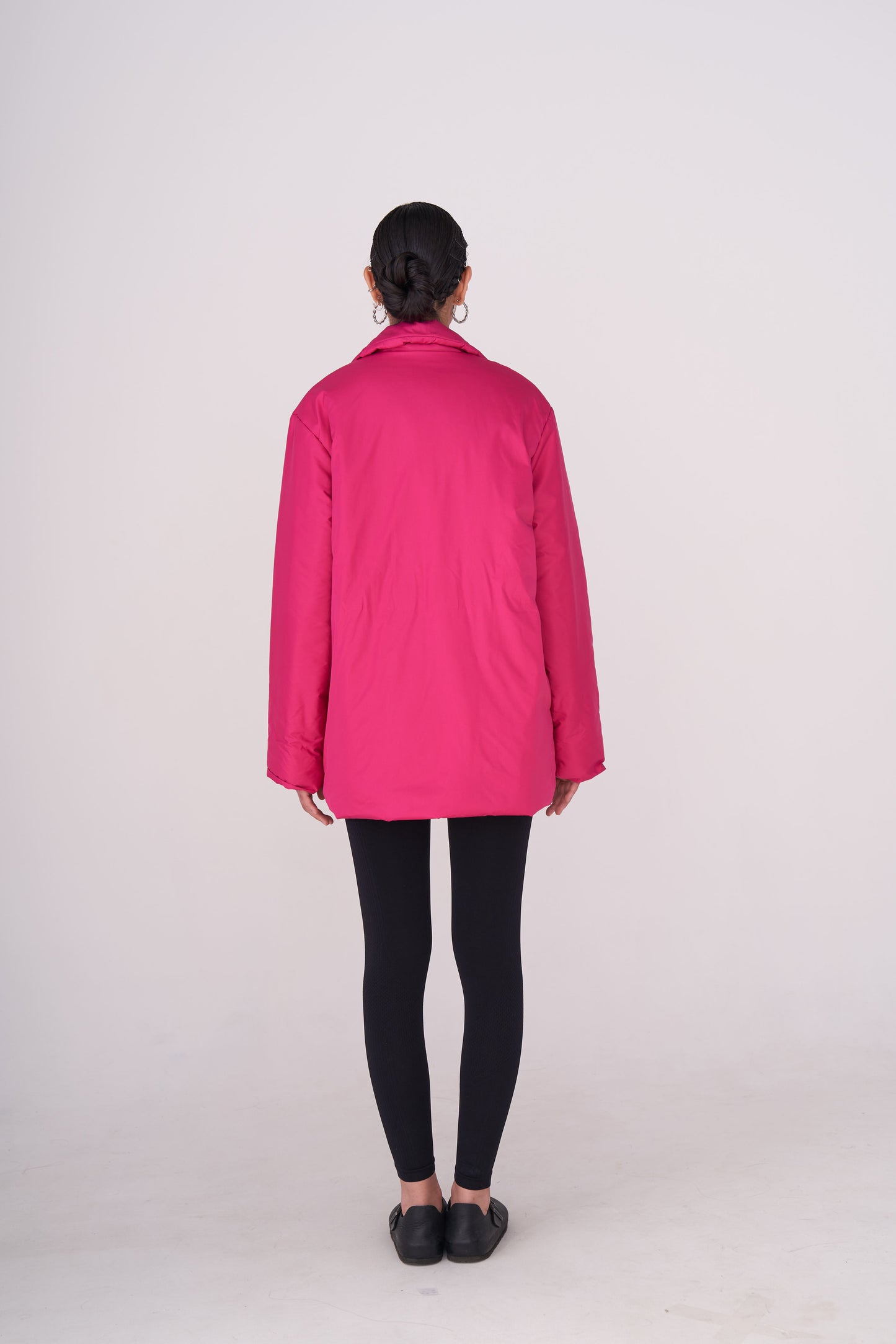 GAU coat short in fuchsia