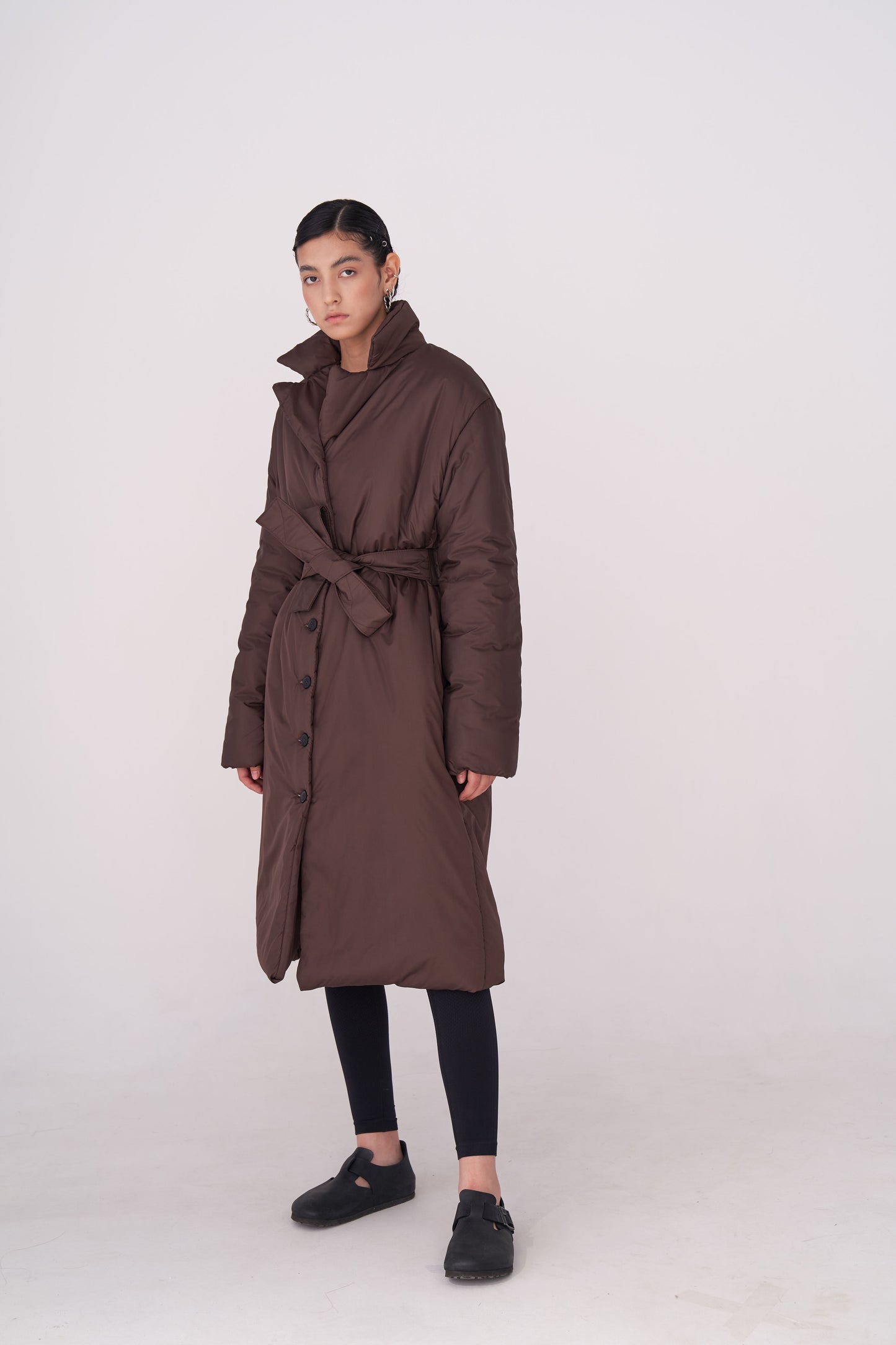 GAU coat long in chocolate