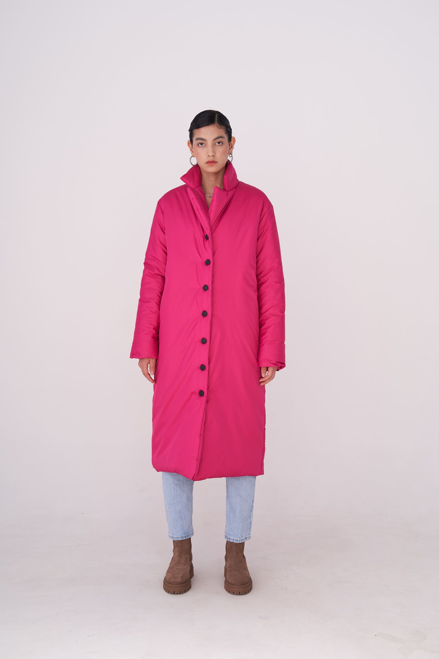 GAU coat long in fuchsia