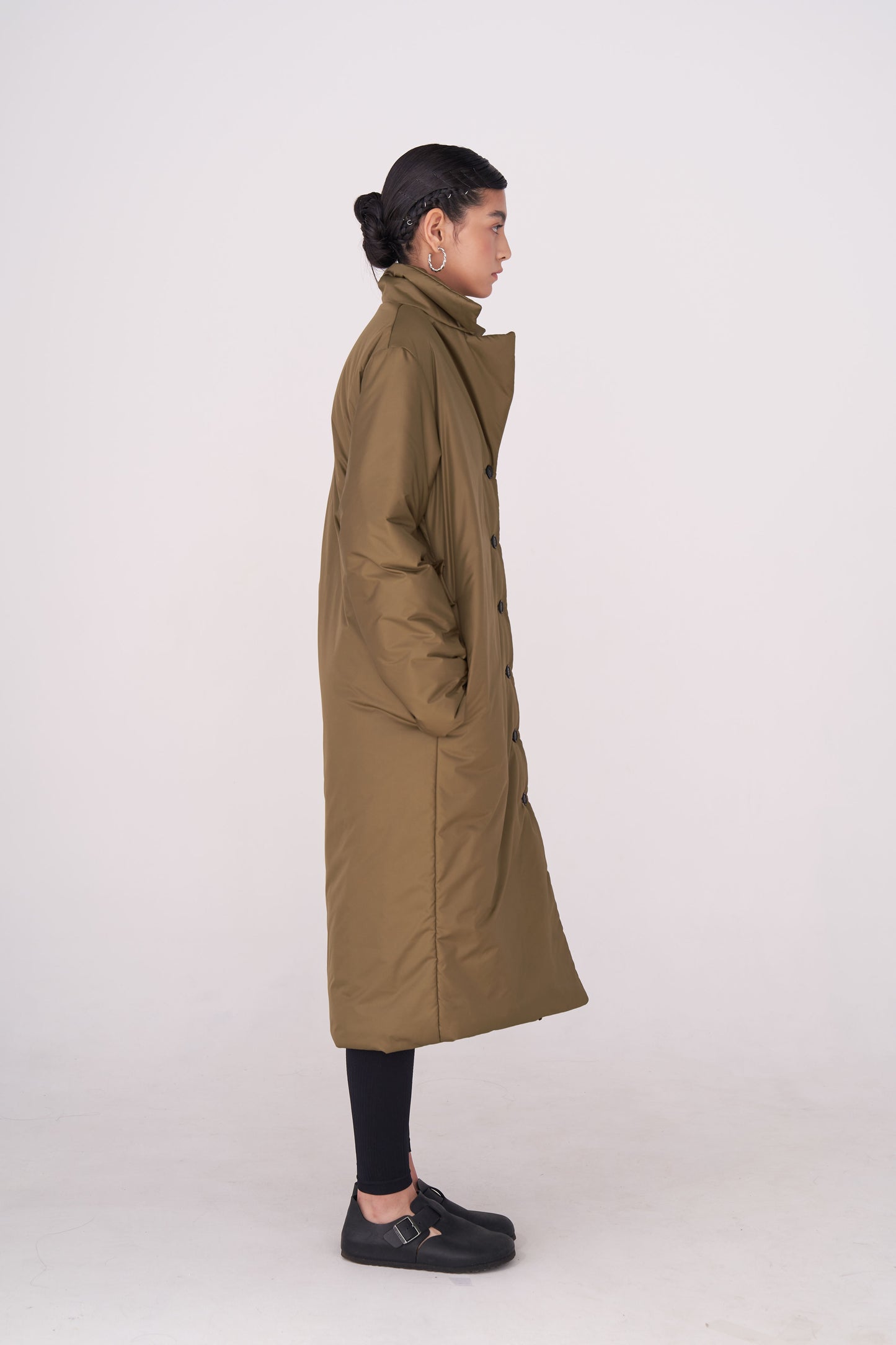 GAU coat long in khaki