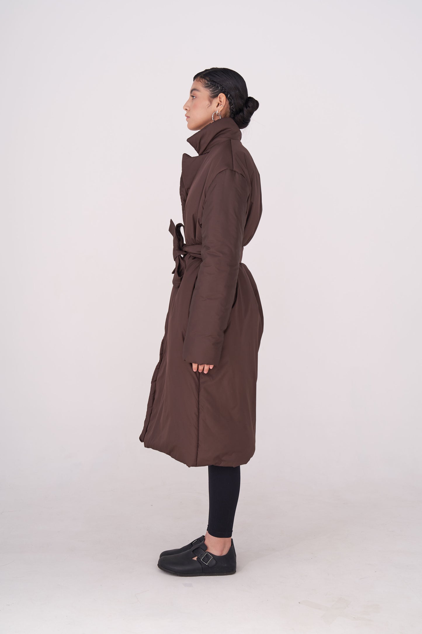 GAU coat long in chocolate