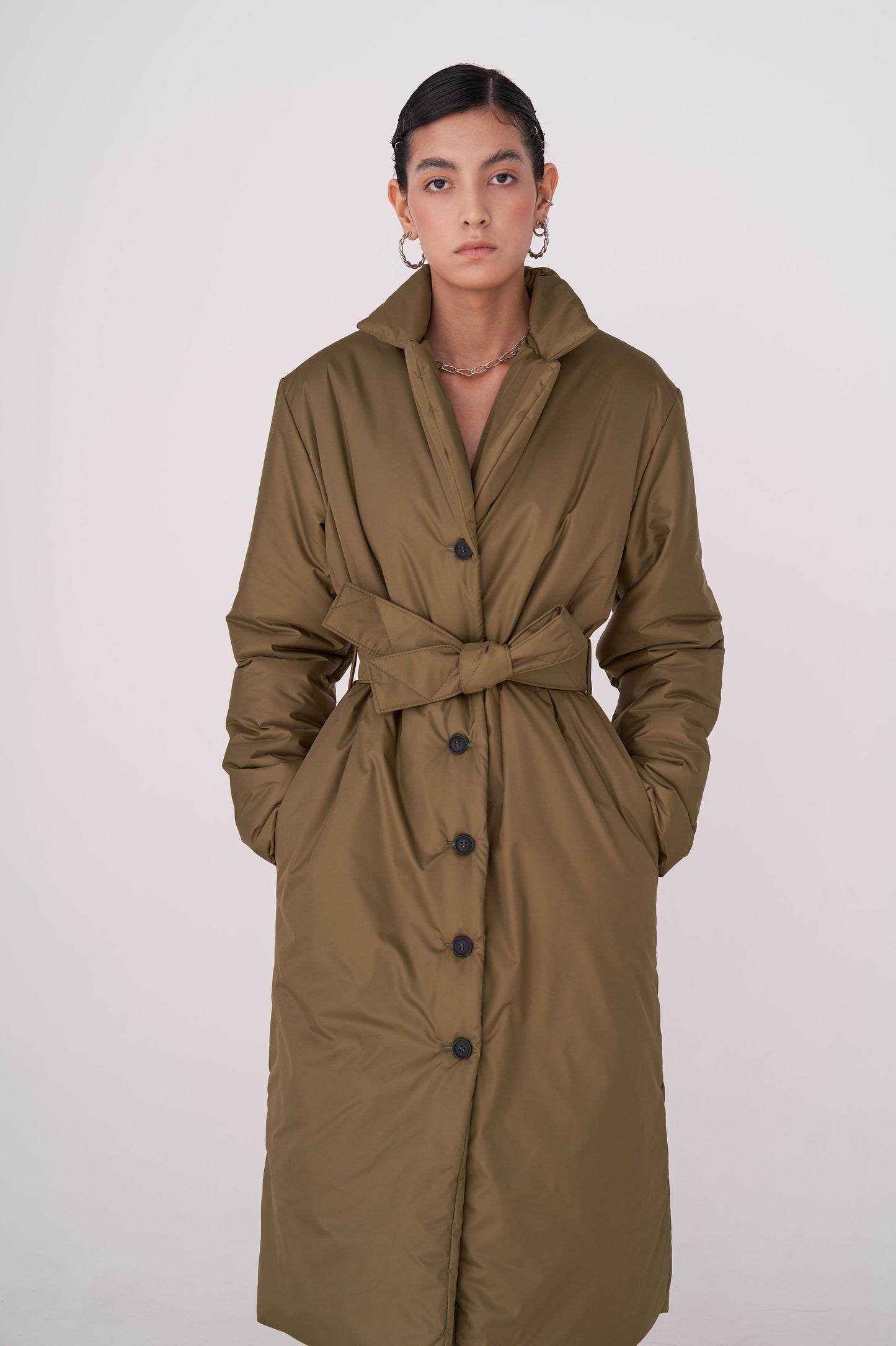 GAU coat long in khaki