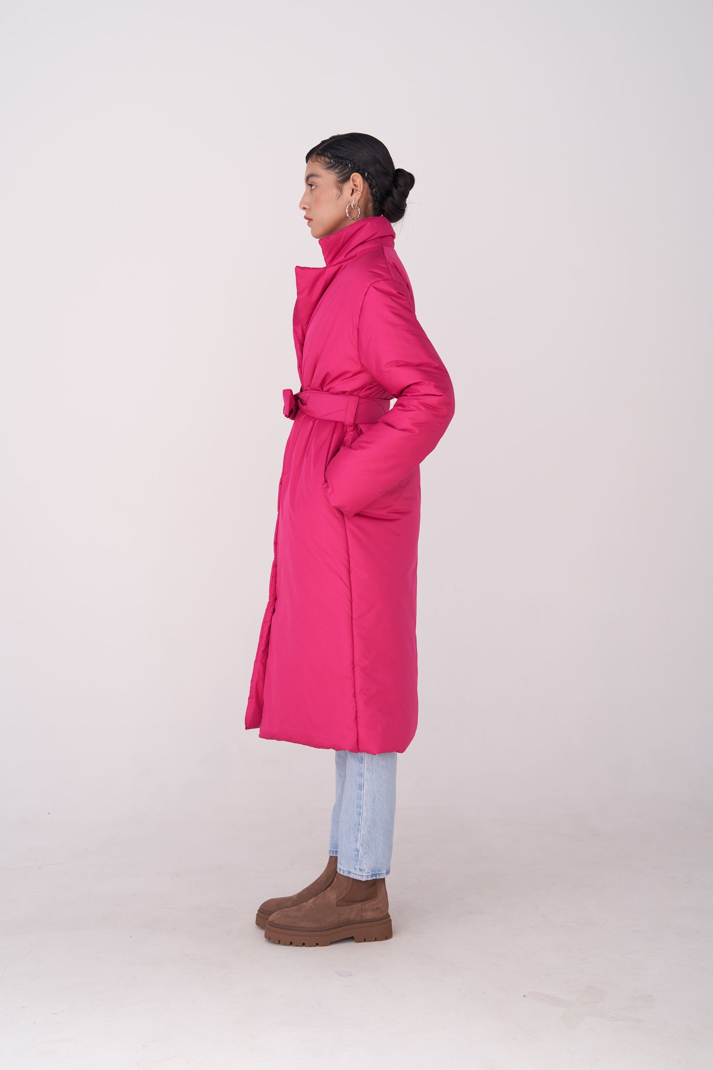 GAU coat long in fuchsia