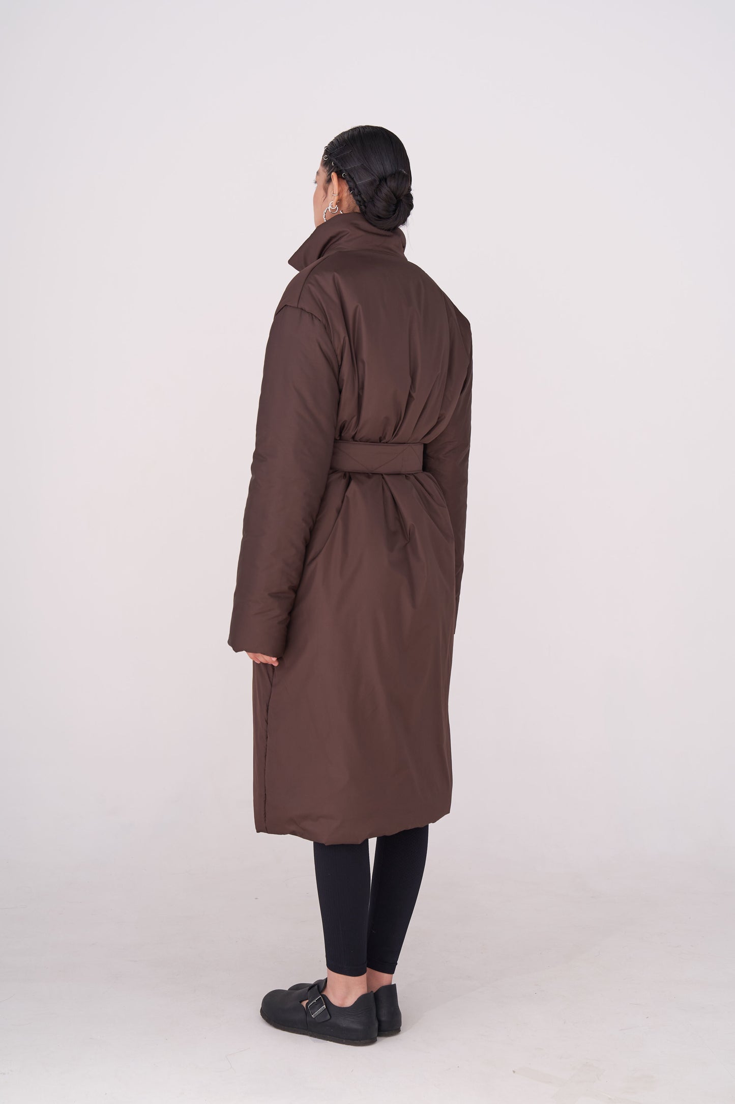 GAU coat long in chocolate