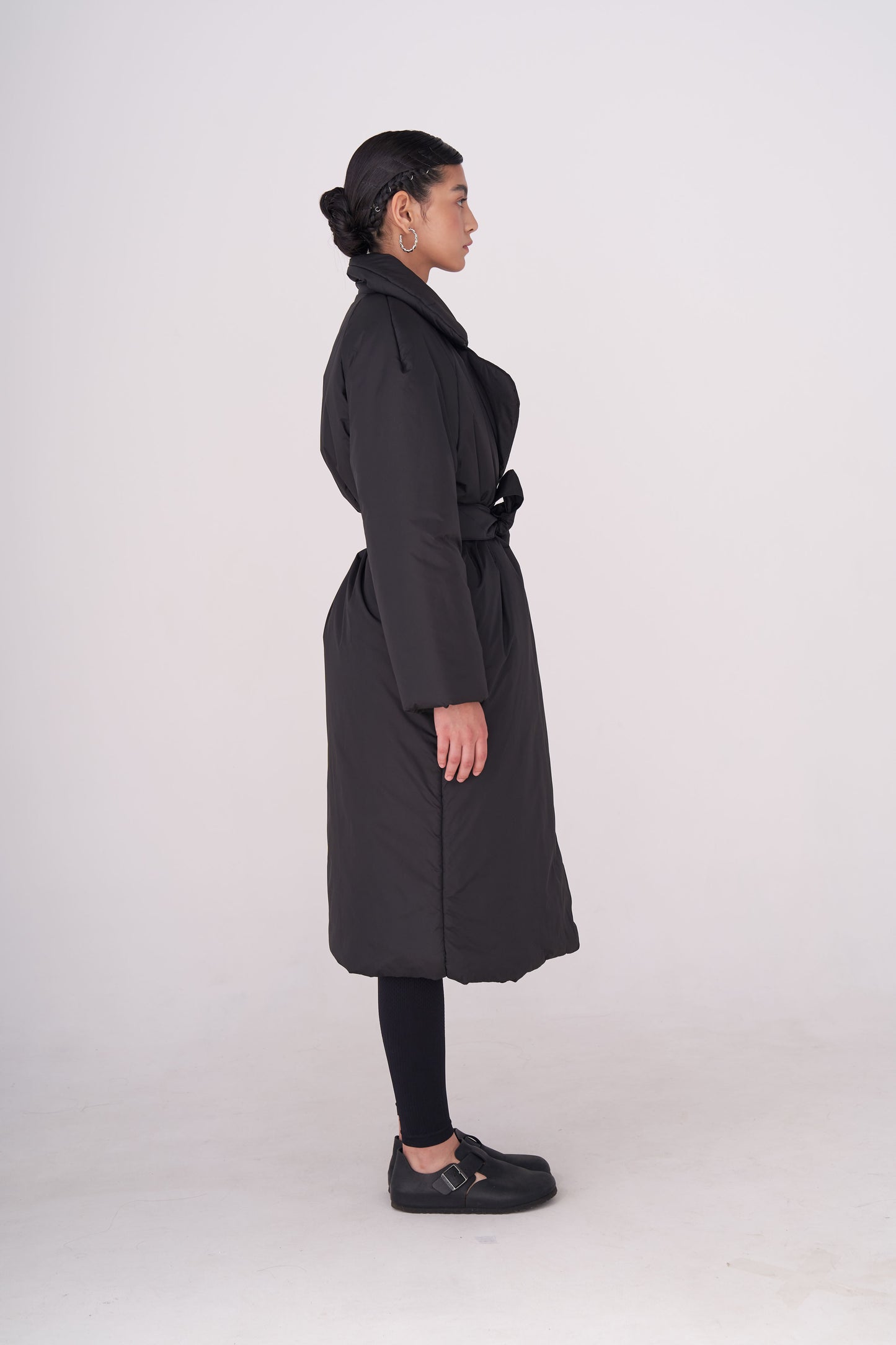 ELLE coat long in black