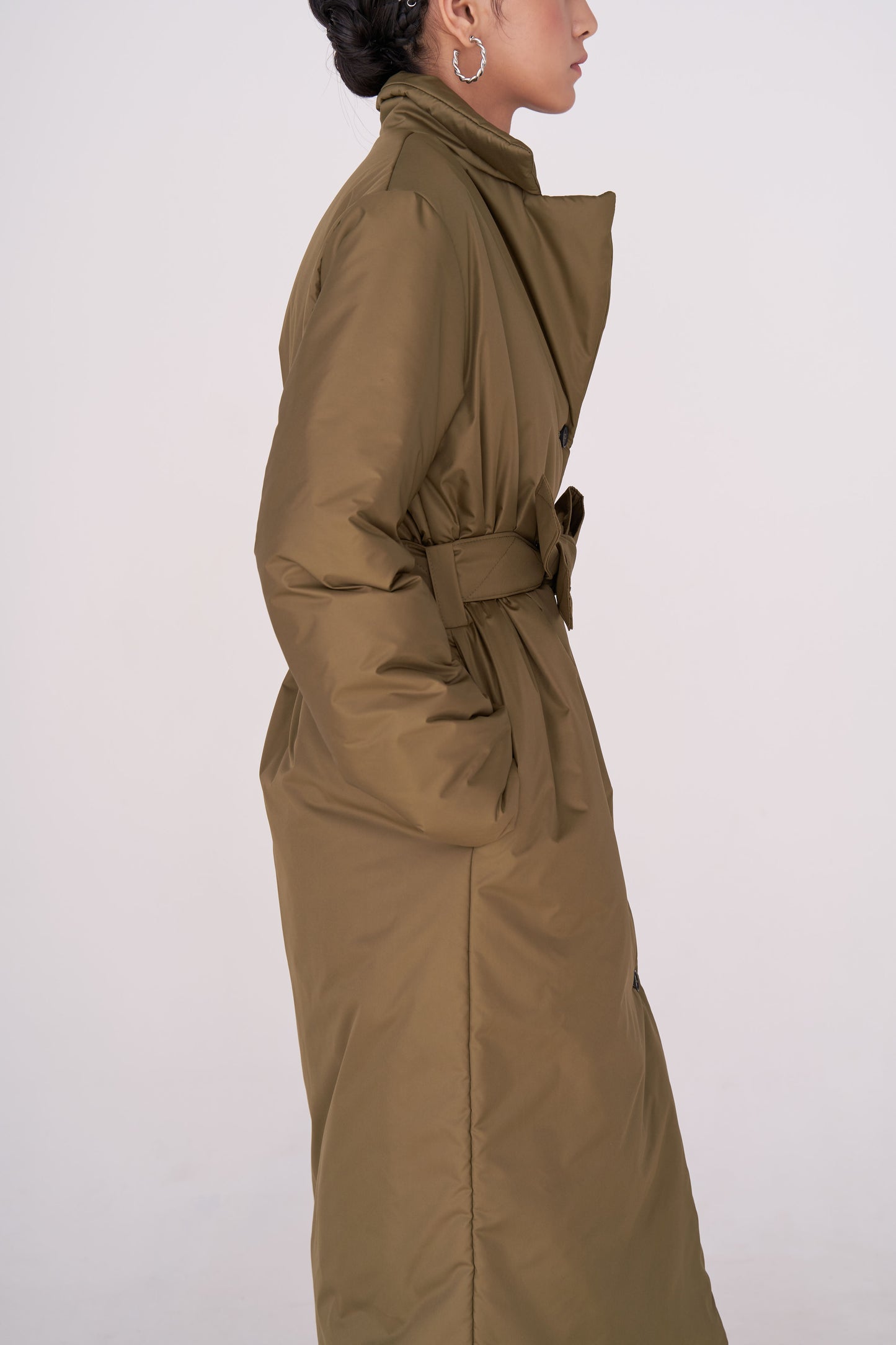 GAU coat long in khaki