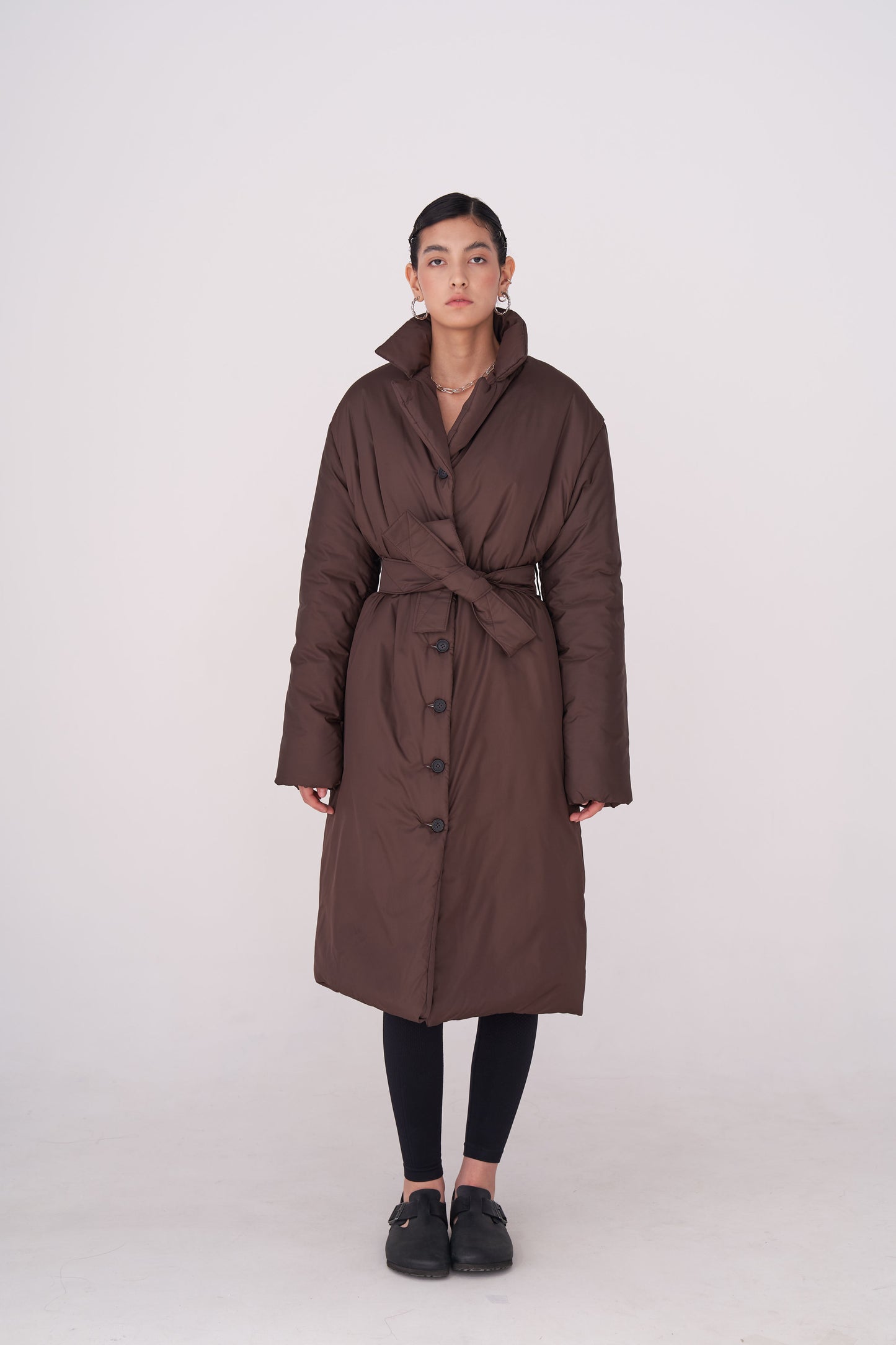 GAU coat long in chocolate