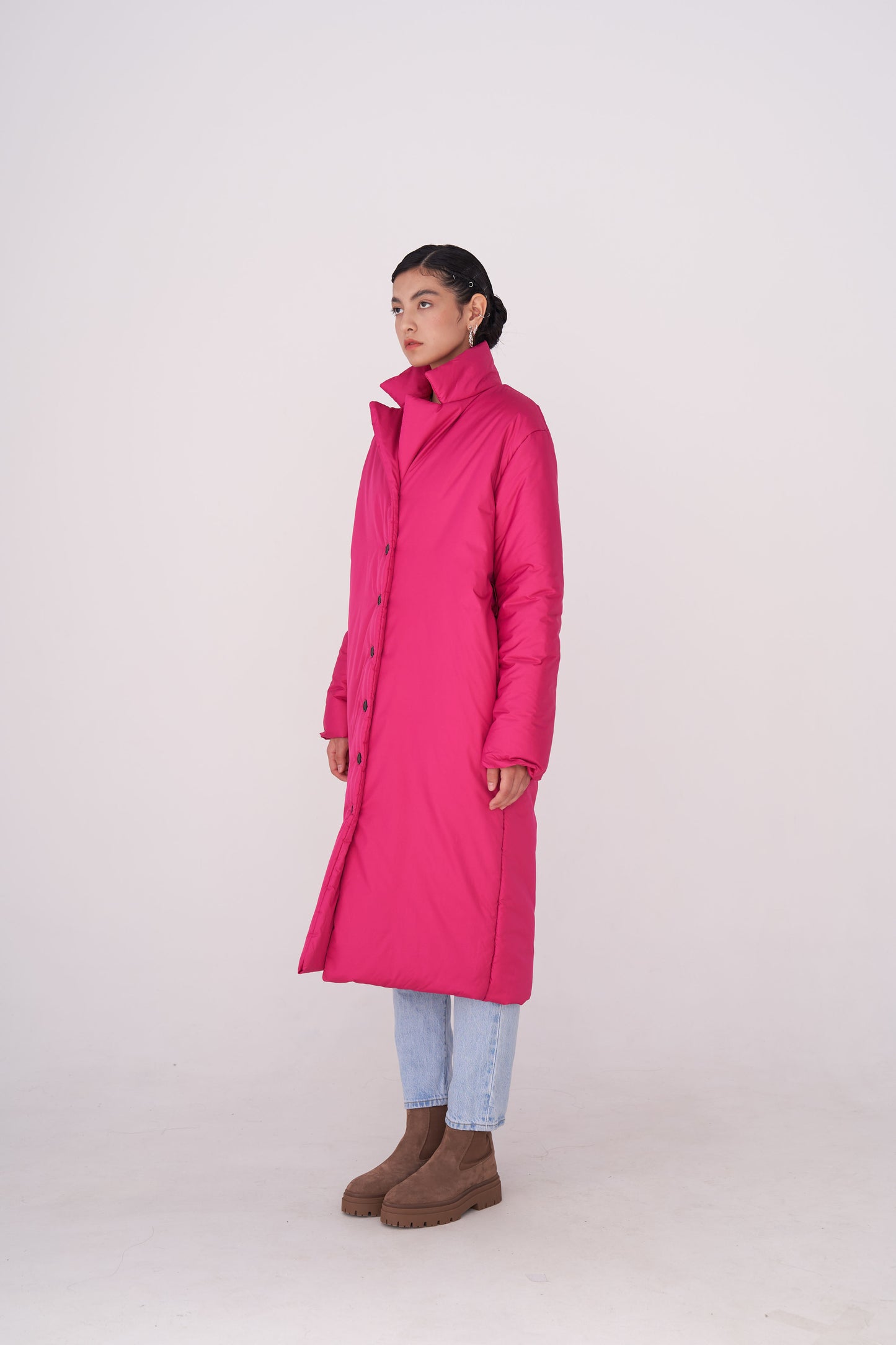 GAU coat long in fuchsia