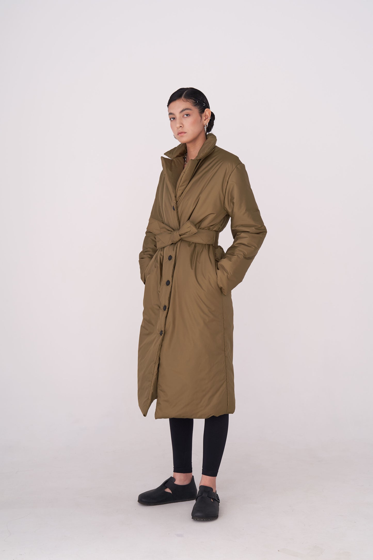 GAU coat long in khaki