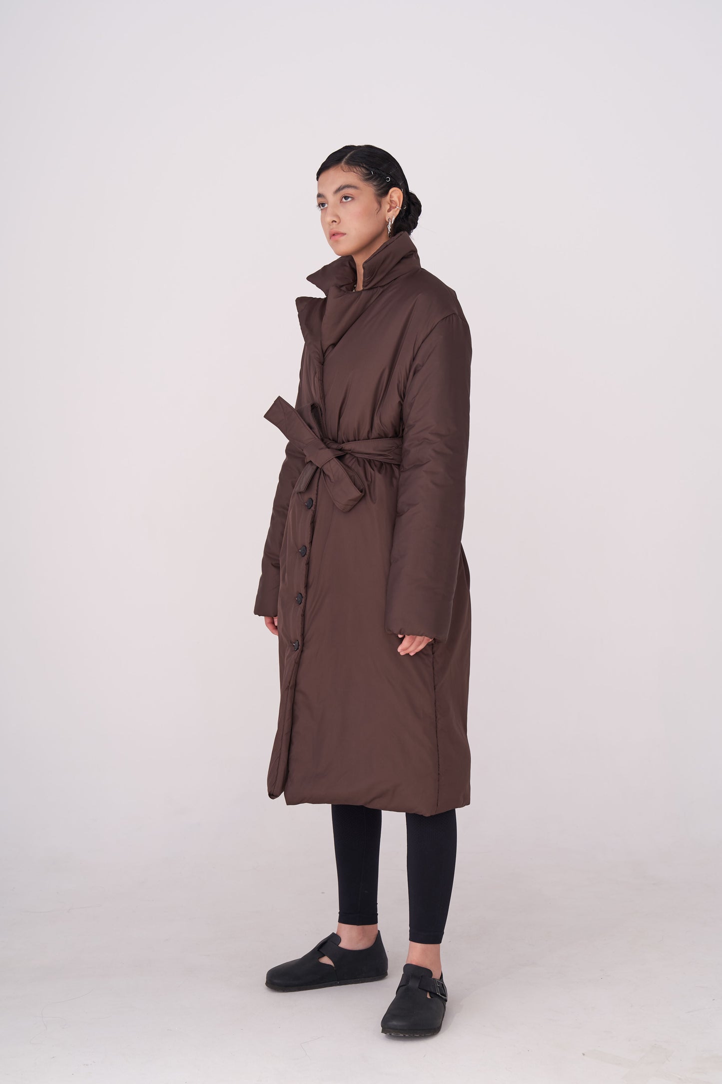 GAU coat long in chocolate