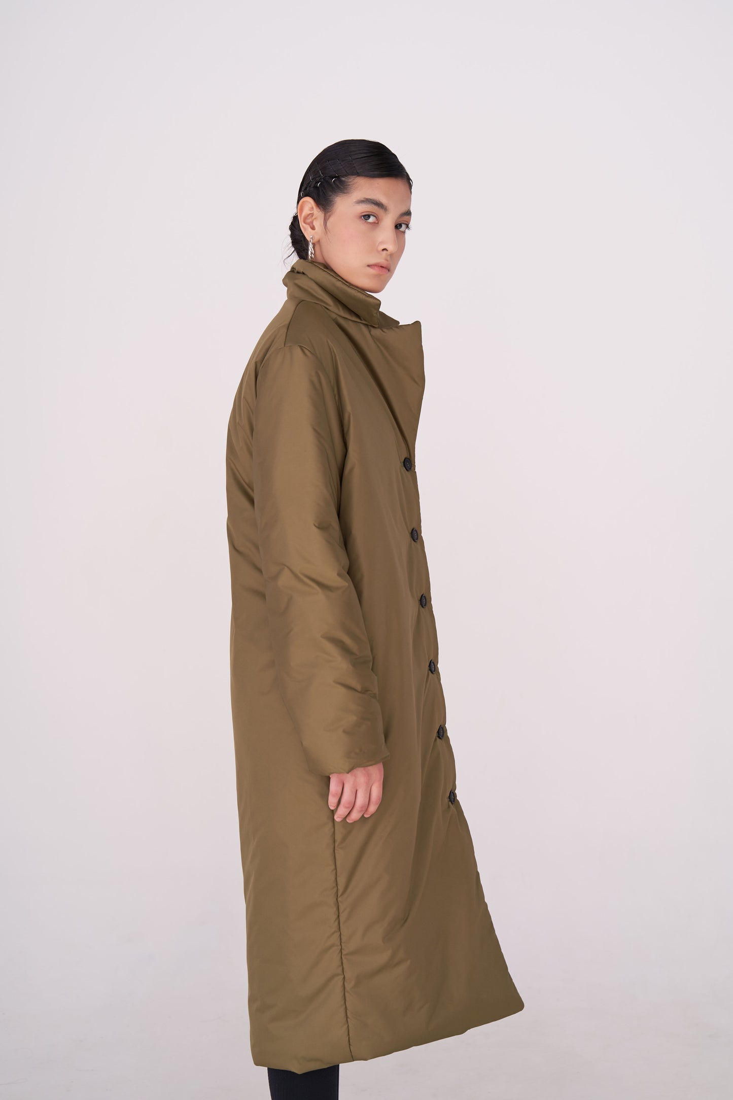 GAU coat long in khaki