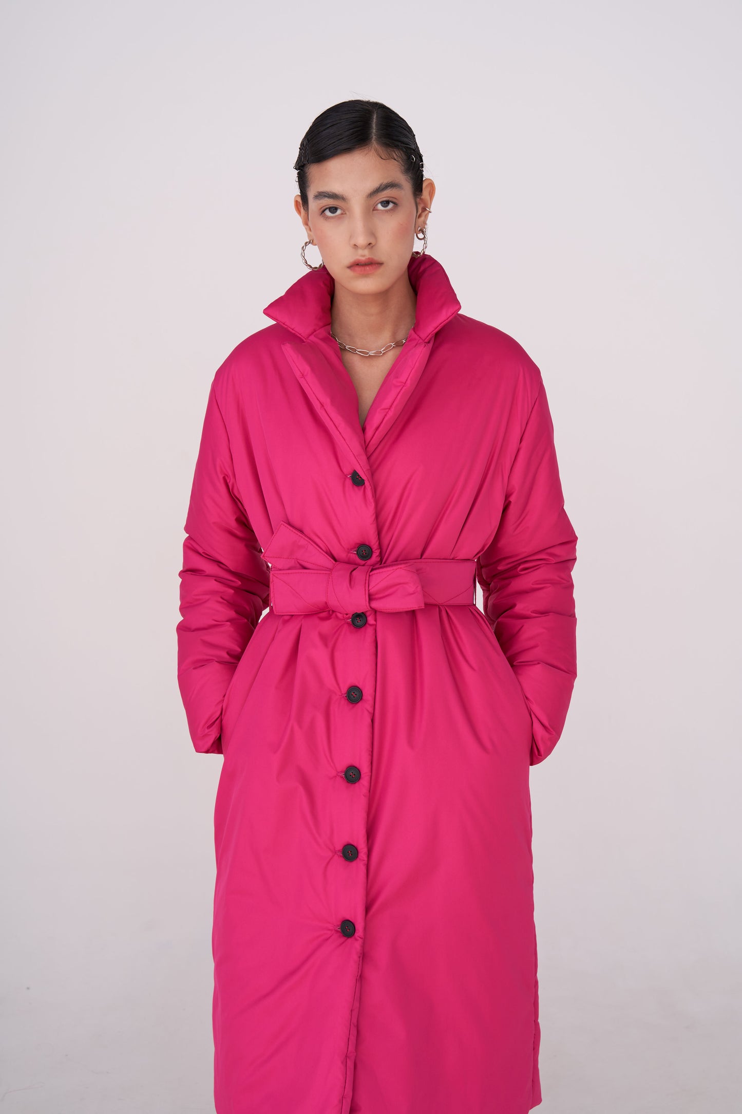 GAU coat long in fuchsia