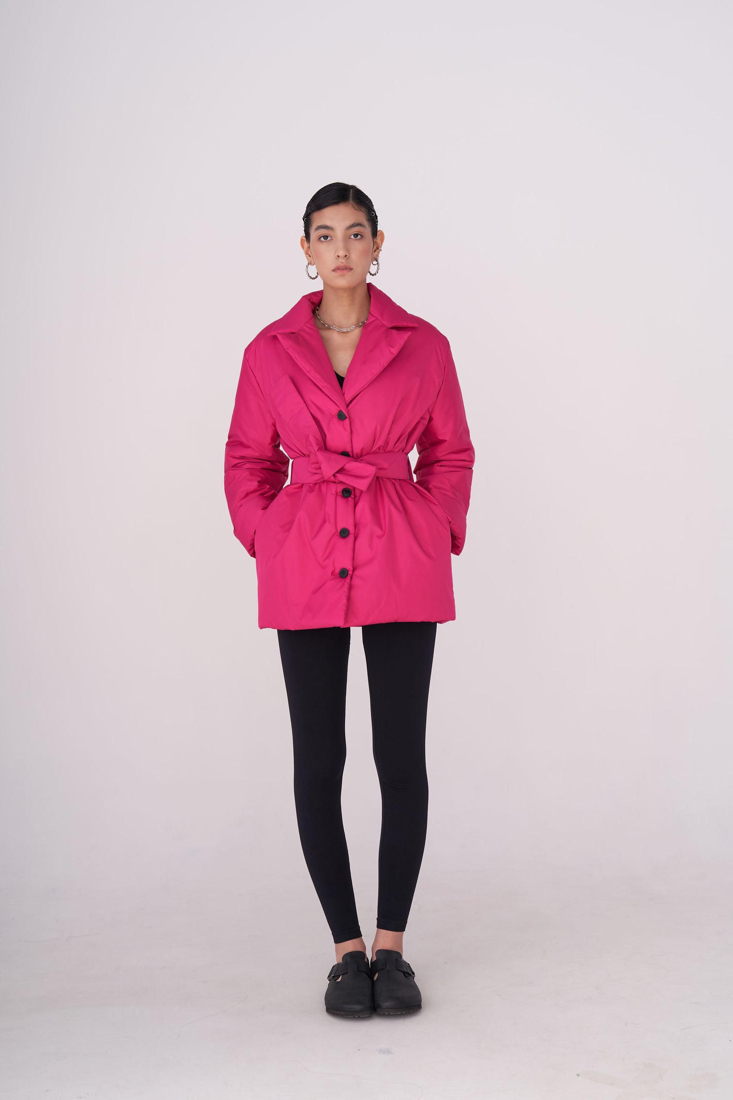 GAU coat short in fuchsia