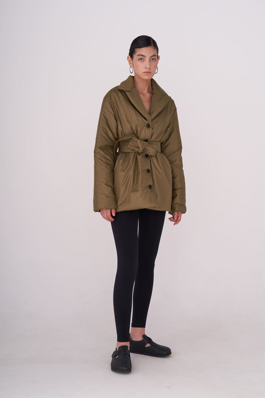 GAU coat short in khaki