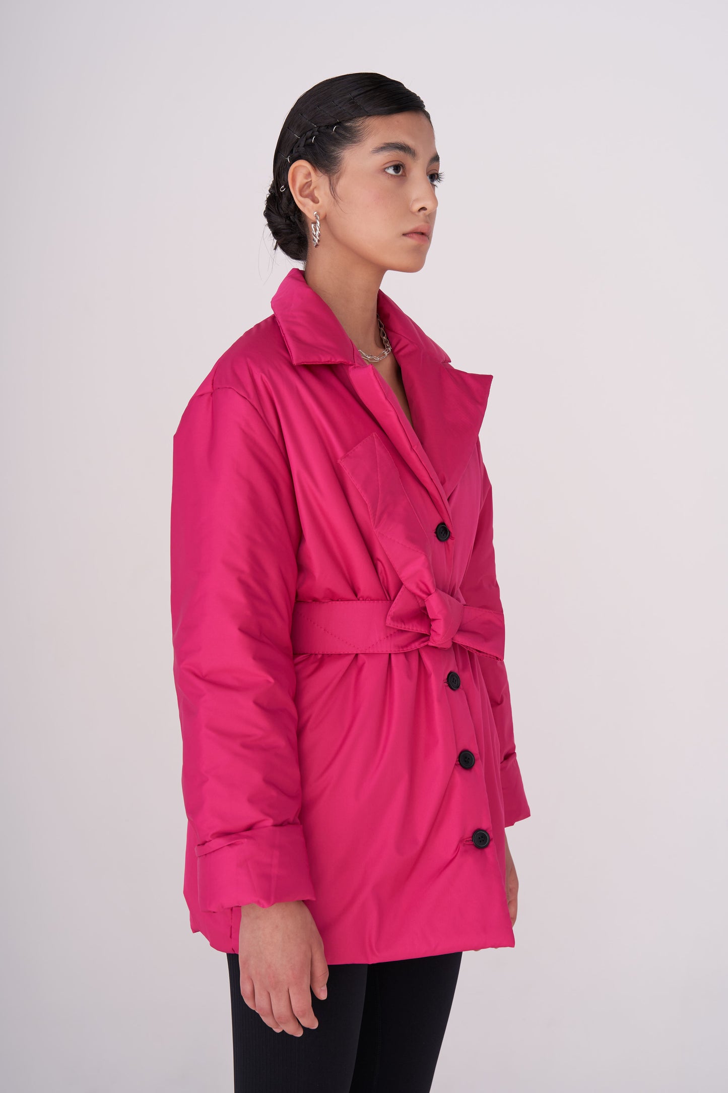 GAU coat short in fuchsia