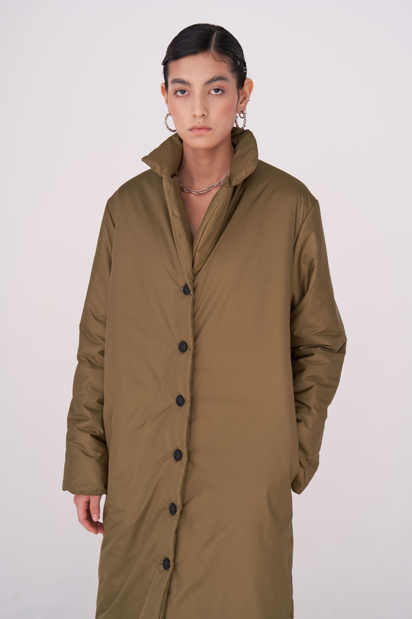 GAU coat long in khaki