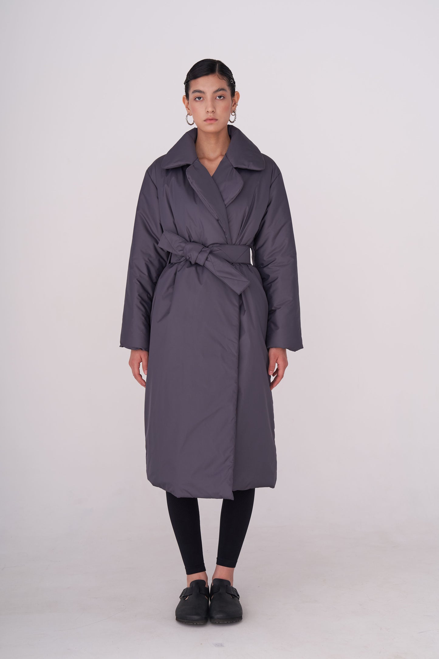 ELLE coat long in fume