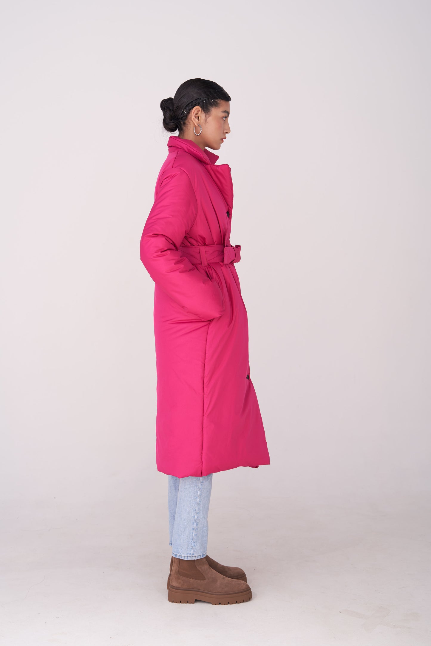 GAU coat long in fuchsia