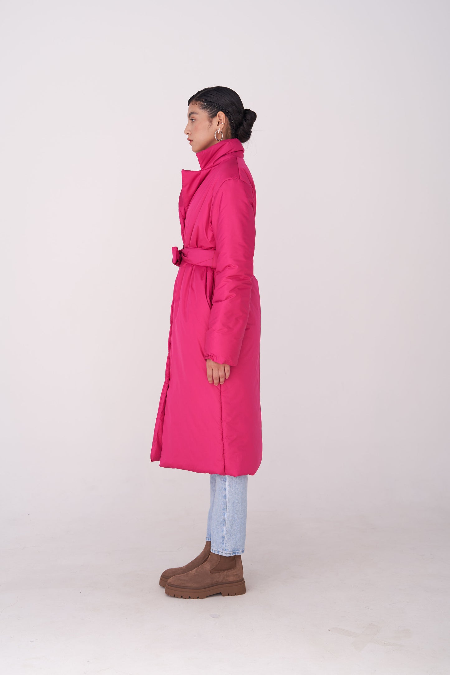 GAU coat long in fuchsia