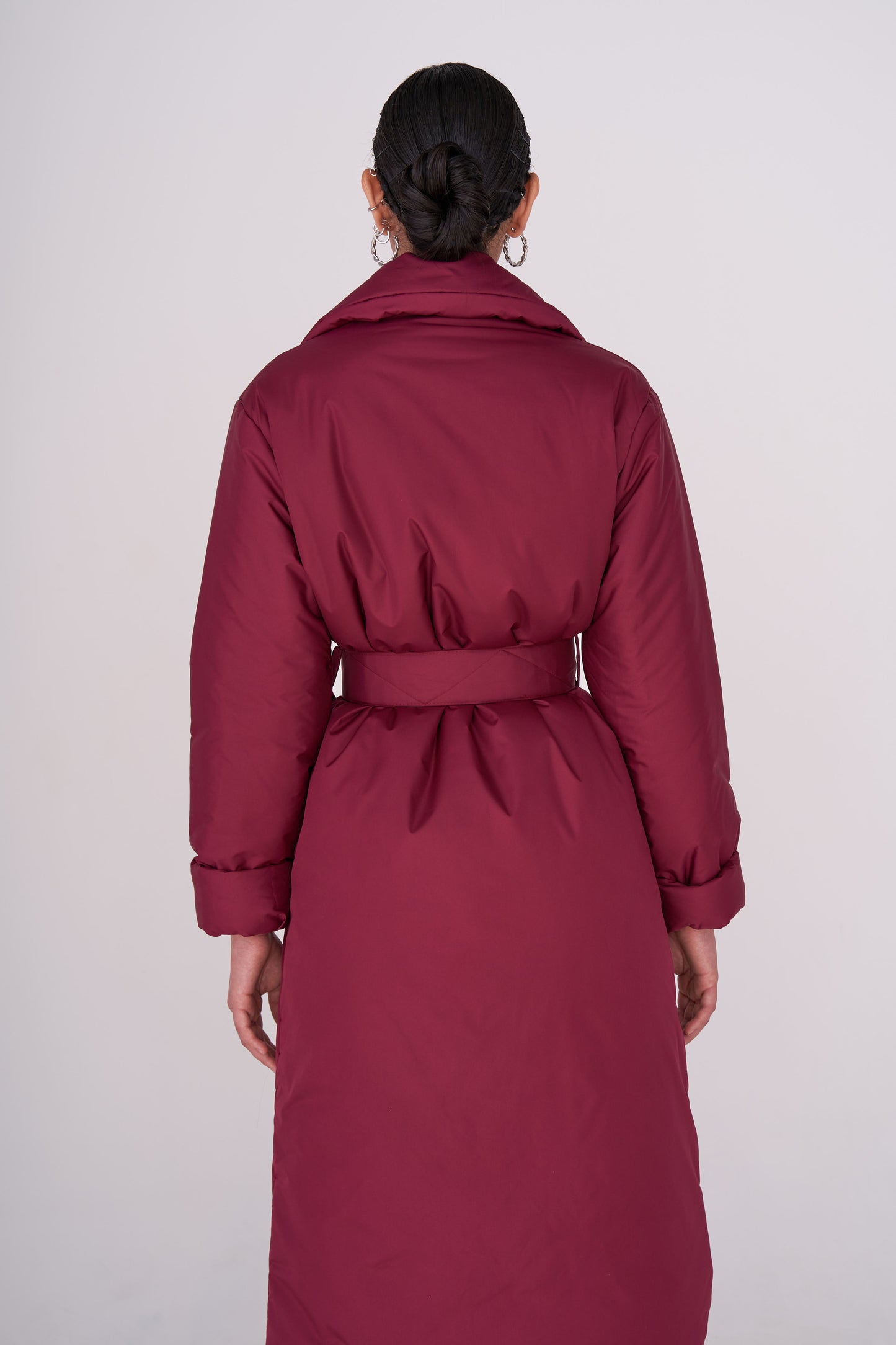 ELLE coat long in bordo