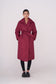 ELLE coat long in bordo