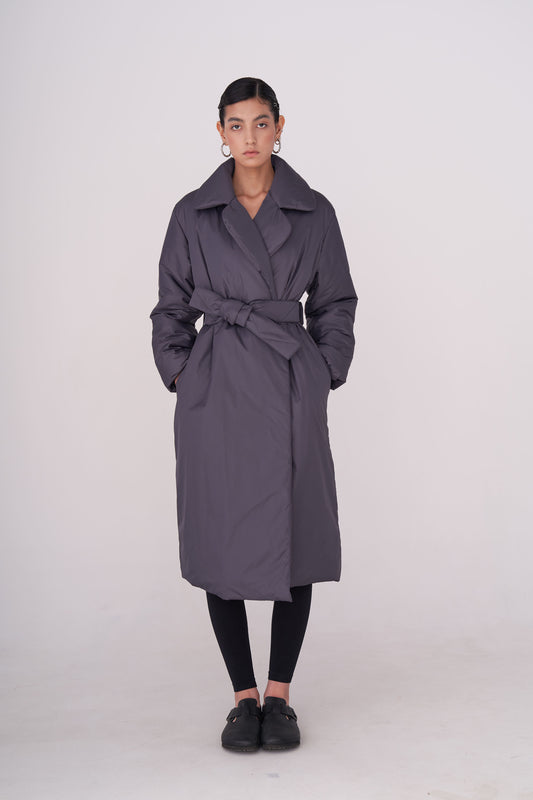 ELLE coat long in fume