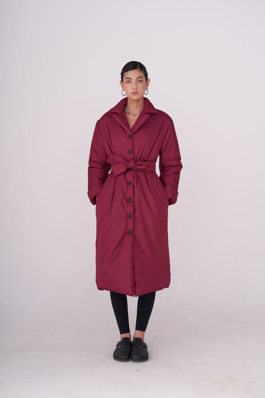 GAU coat long in bordo