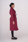 ELLE coat long in bordo