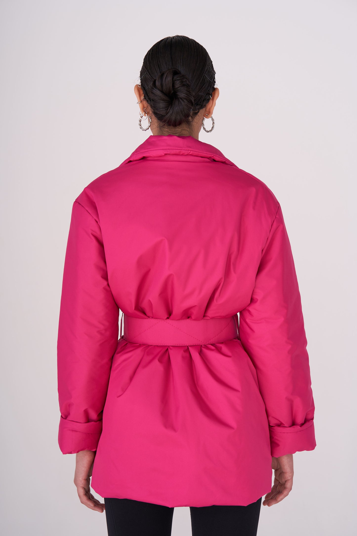 GAU coat short in fuchsia